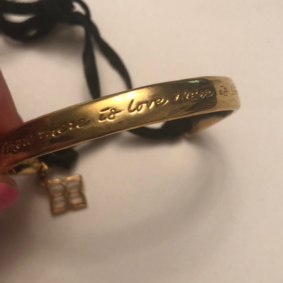 BCBG Max Azria gold bracelet w/ ties